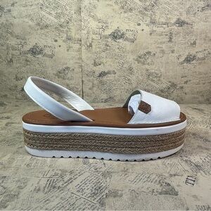 POPA WHITE  SAONA PLATFORM MENORCAN SANDALS
